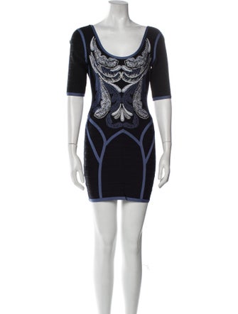 Herve Leger Printed Mini Dress