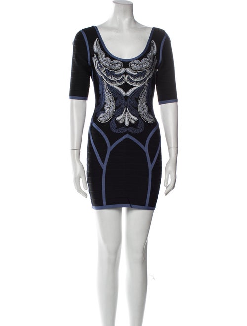 Herve Leger Printed Mini Dress