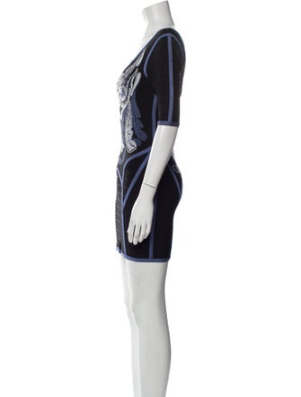 Herve Leger Printed Mini Dress