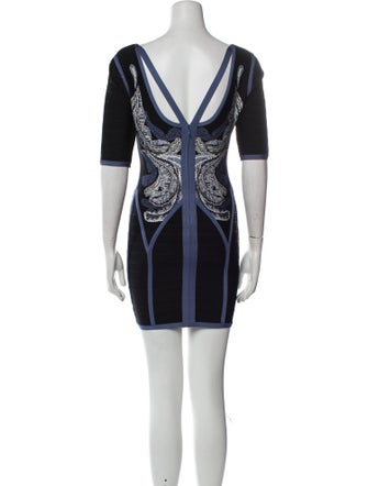 Herve Leger Printed Mini Dress