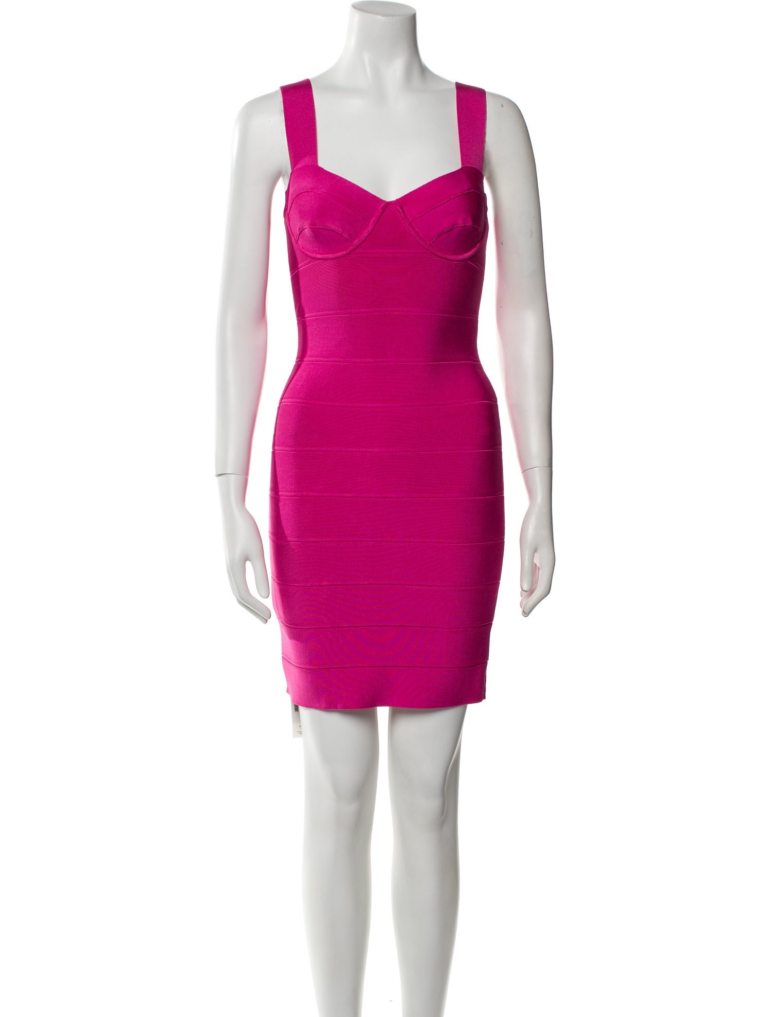 Herve Leger V-Neck Mini Dress