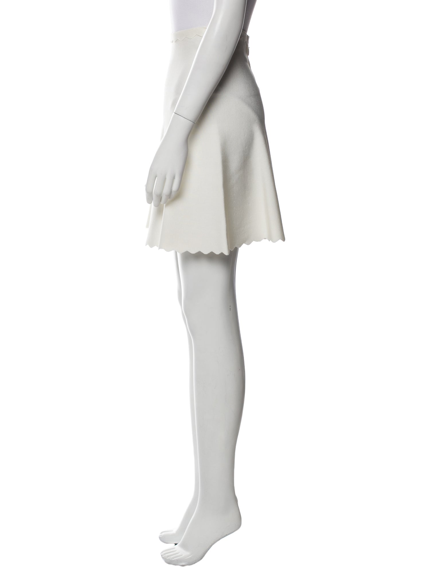 Herve Leger Scalloped Accent Mini Skirt