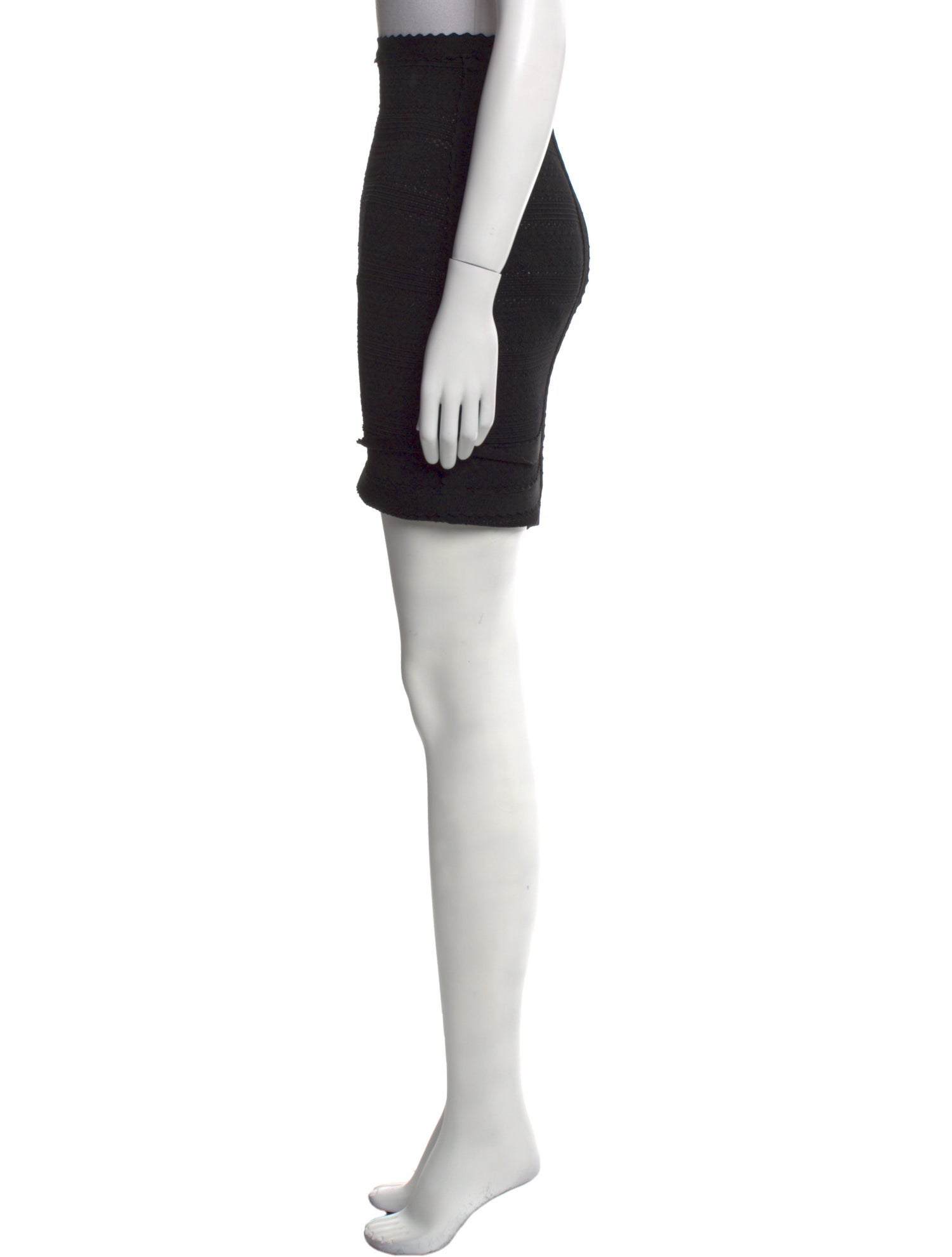 Herve Leger Braided Accents Mini Skirt