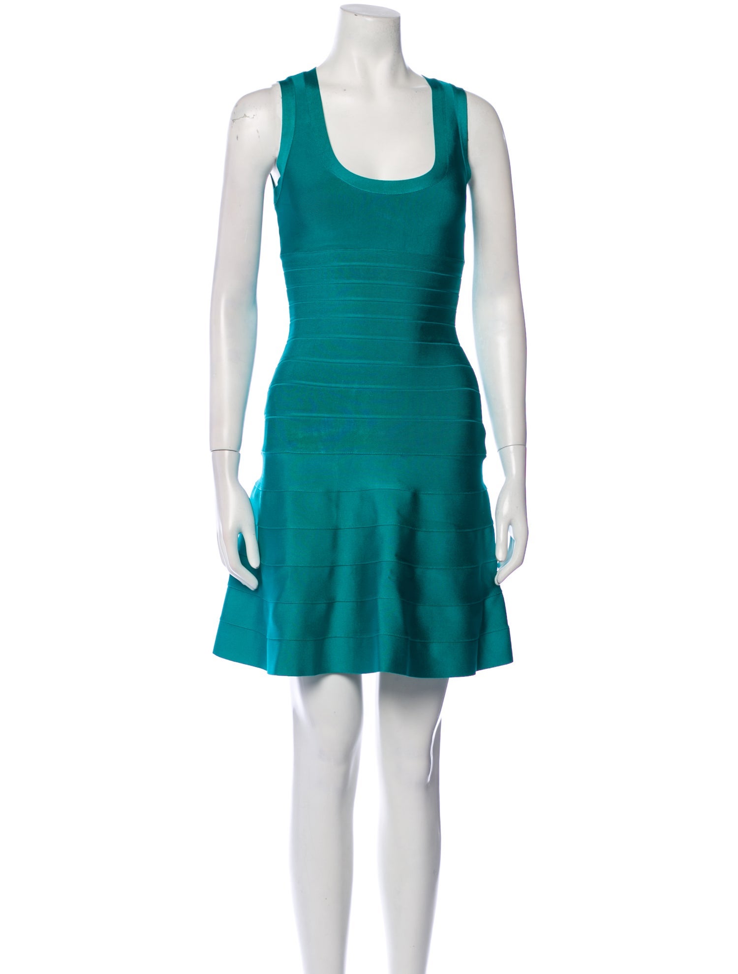 Herve Leger Scoop Neck Mini Dress