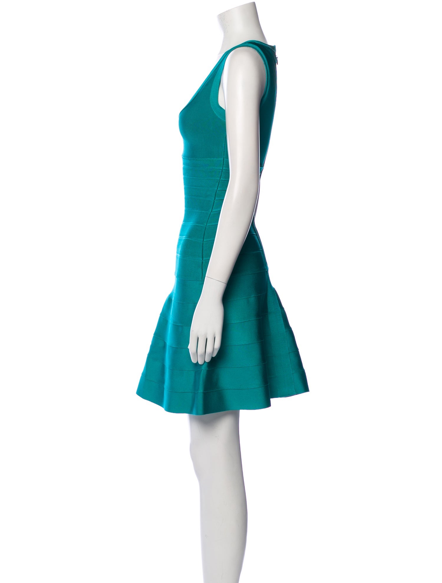 Herve Leger Scoop Neck Mini Dress