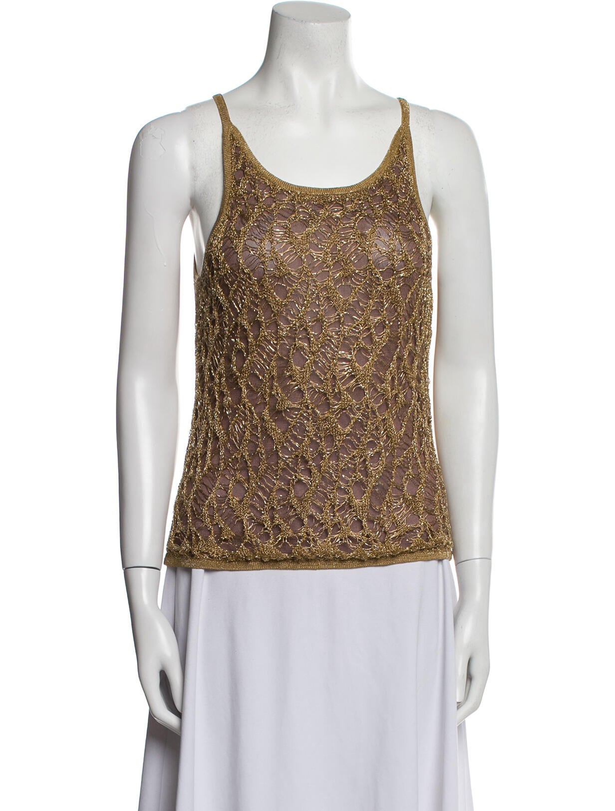 Herve Leger Scoop Neck Sleeveless Top