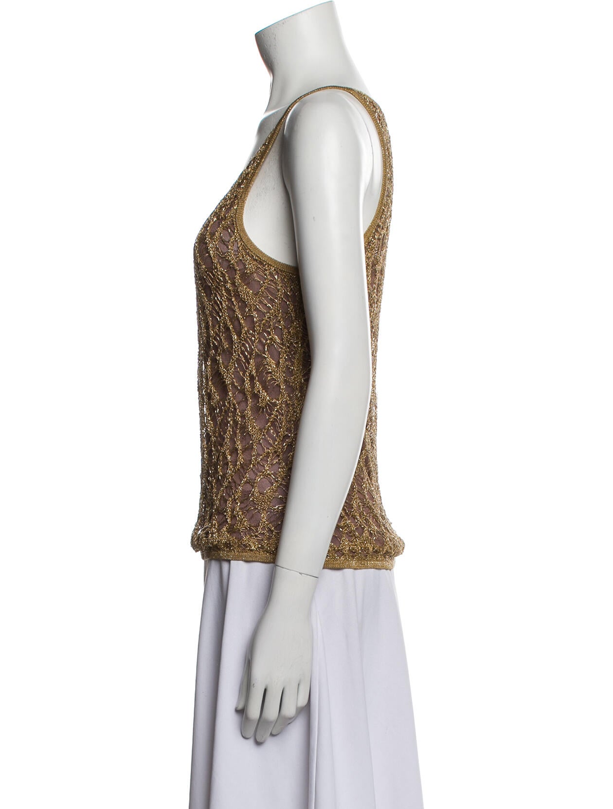 Herve Leger Scoop Neck Sleeveless Top