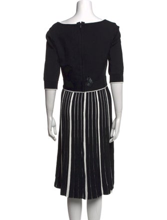 Herve Leger Striped Midi Length Dress