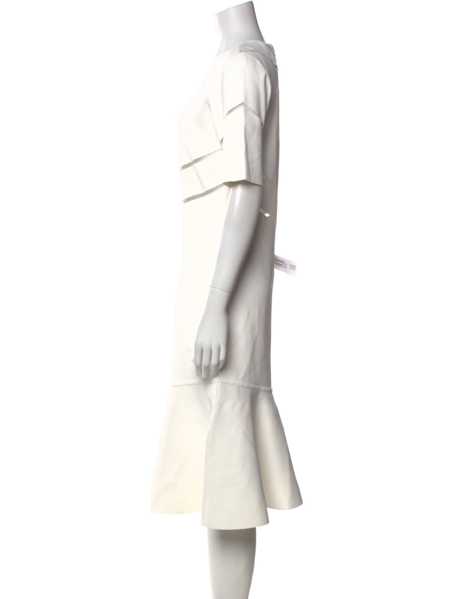 Herve Leger Crew Neck Midi Length Dress