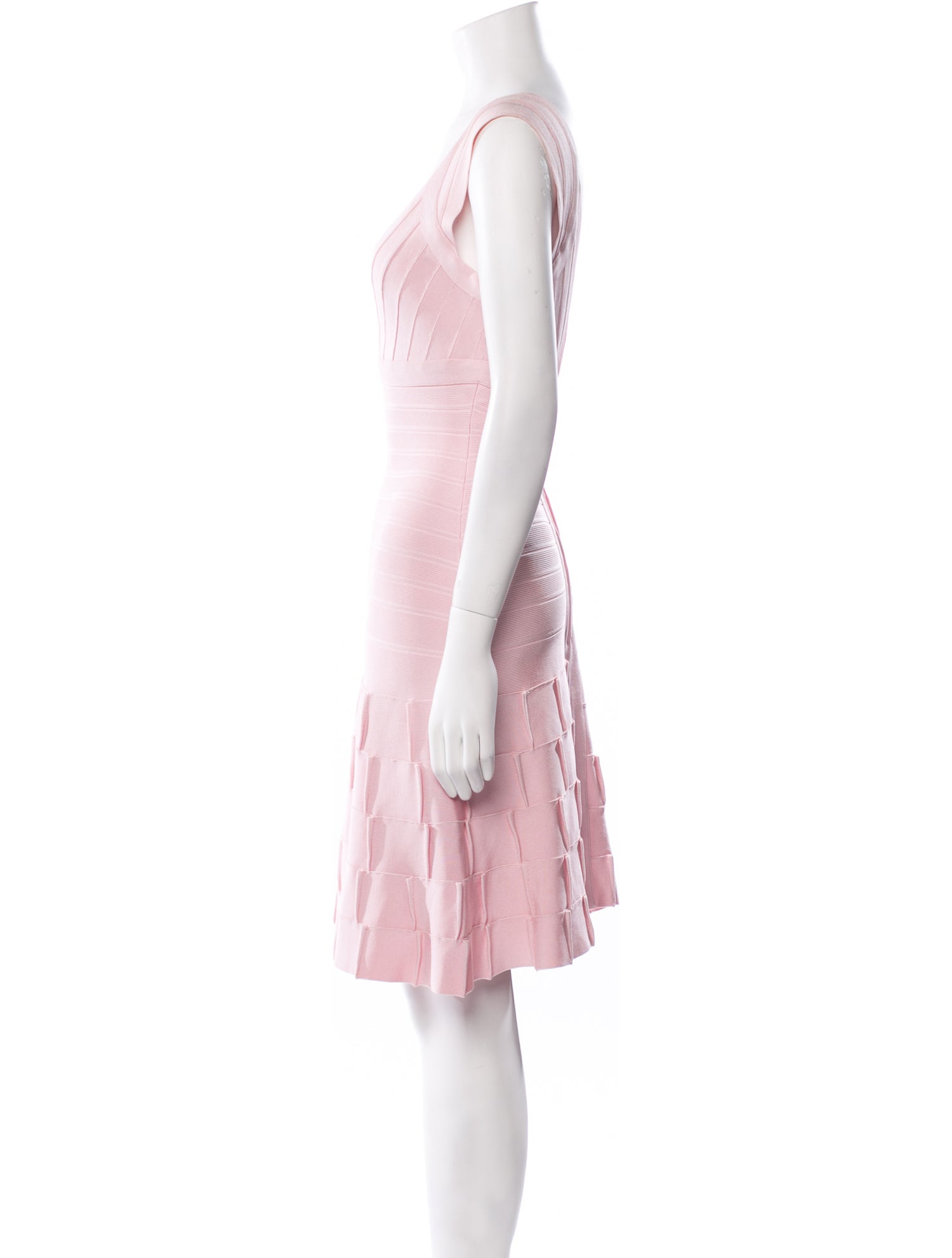 Herve Leger V-Neck Mini Dress