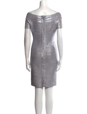 Herve Leger Off-The-Shoulder Mini Dress
