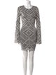 Herve Leger Plaid Print Mini Dress
