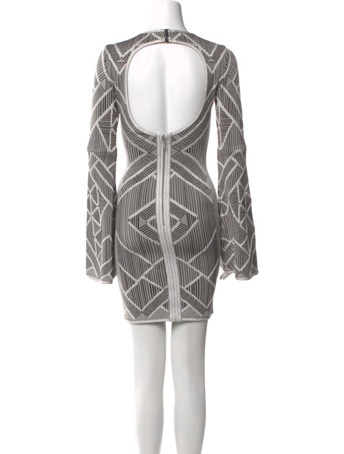 Herve Leger Plaid Print Mini Dress