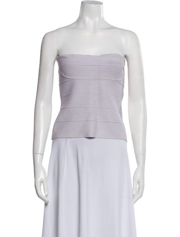 Herve Leger Tops Vintage Strapless Crop Top M