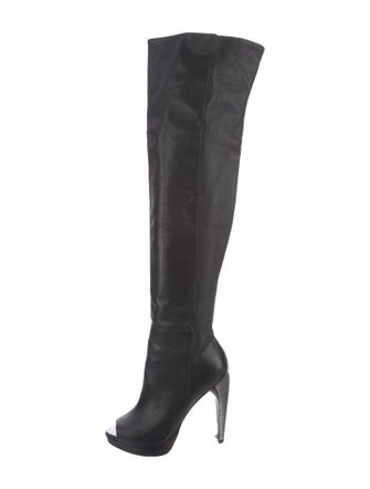 Herve Leger Leather Boots