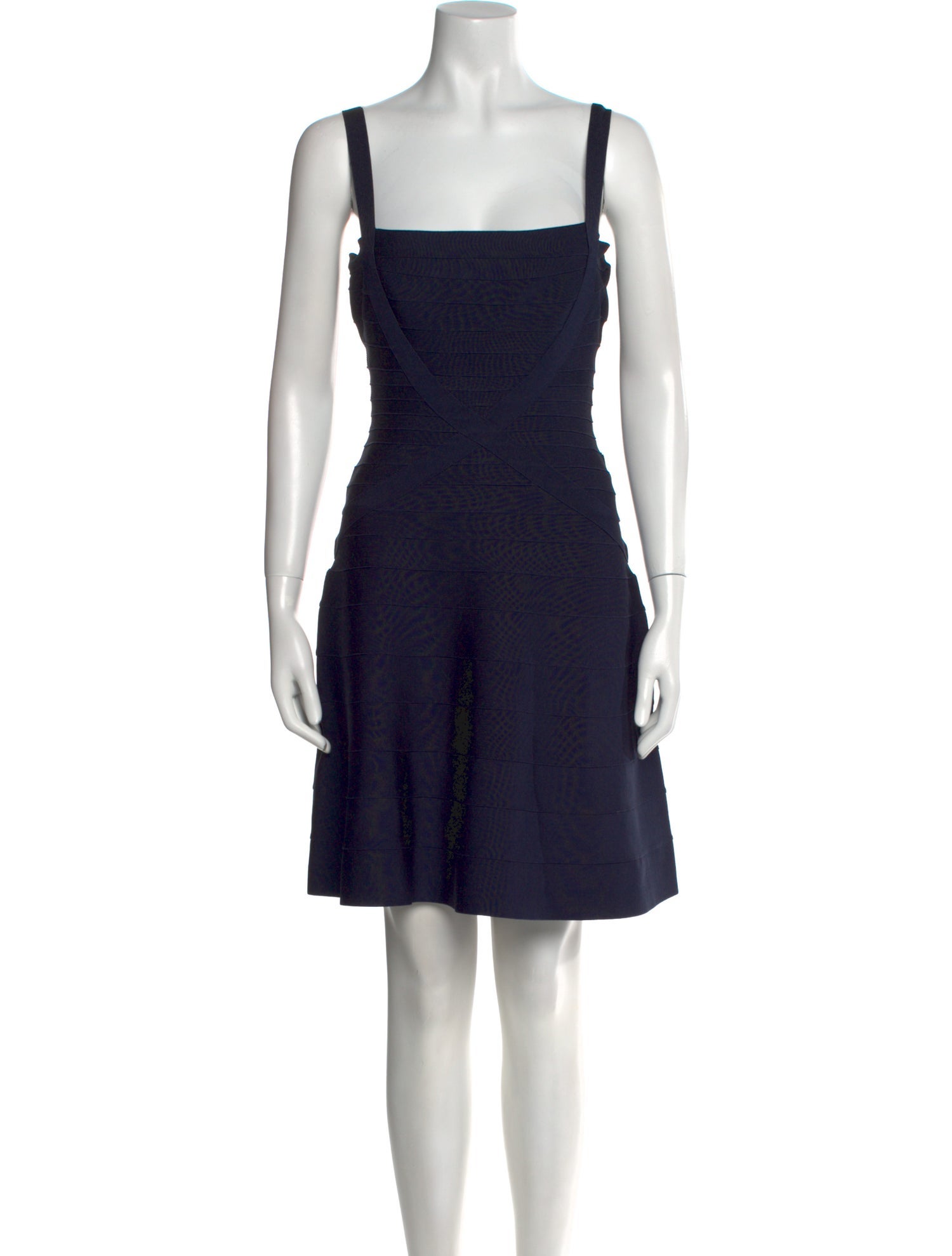 Herve Leger Square Neckline Mini Dress