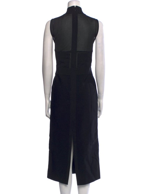 Herve Leger Mock Neck Midi Length Dress