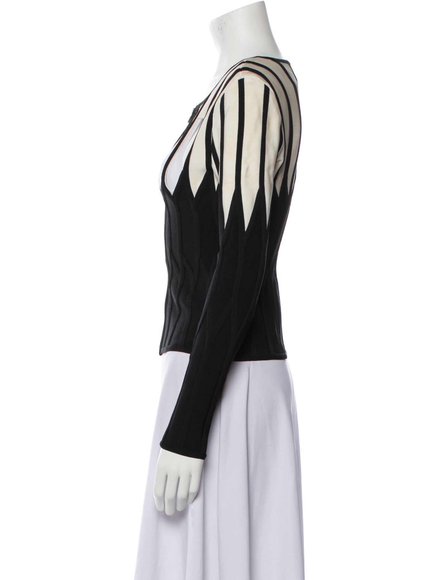 Herve Leger Striped Evening Jacket