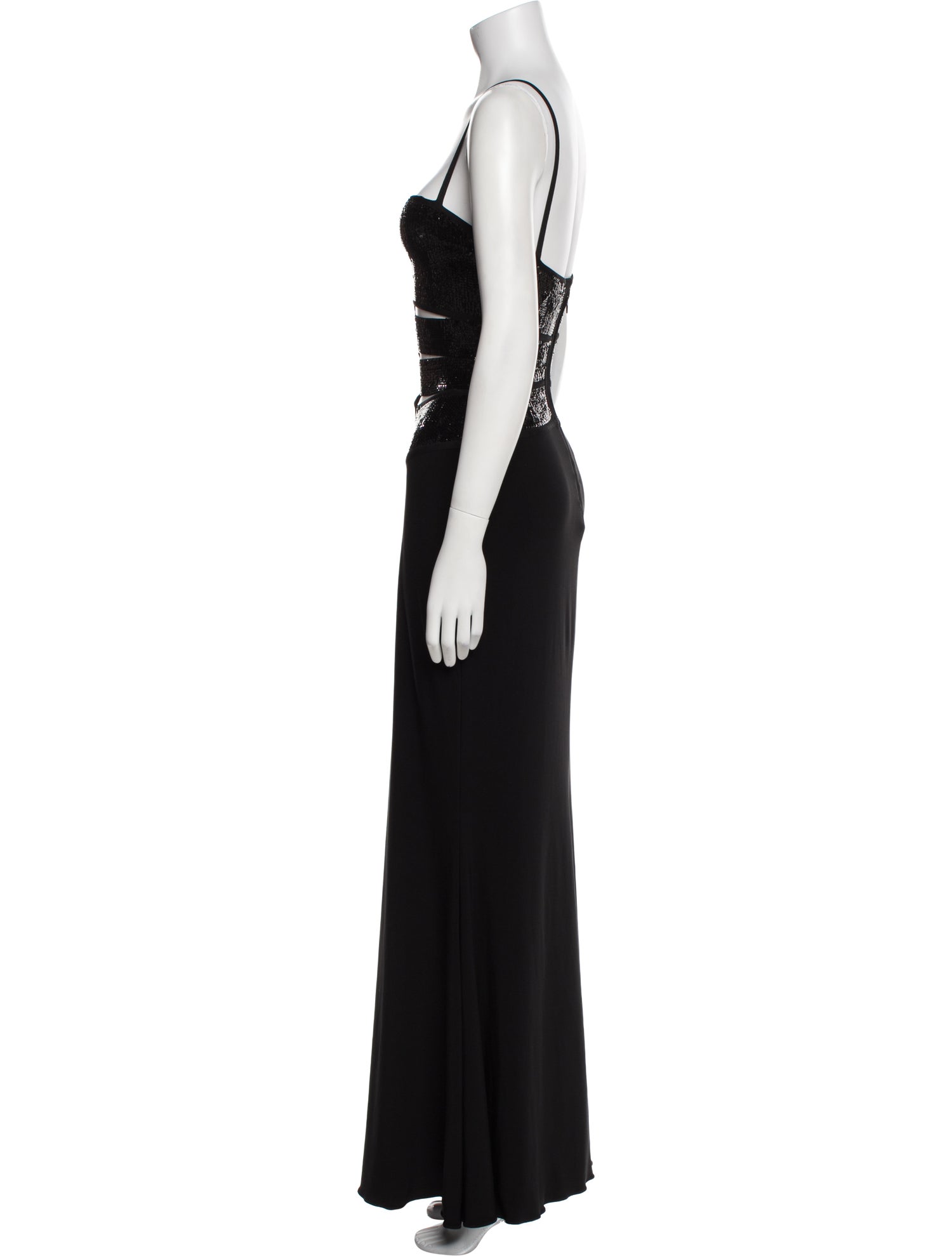 Herve Leger Square Neckline Long Dress