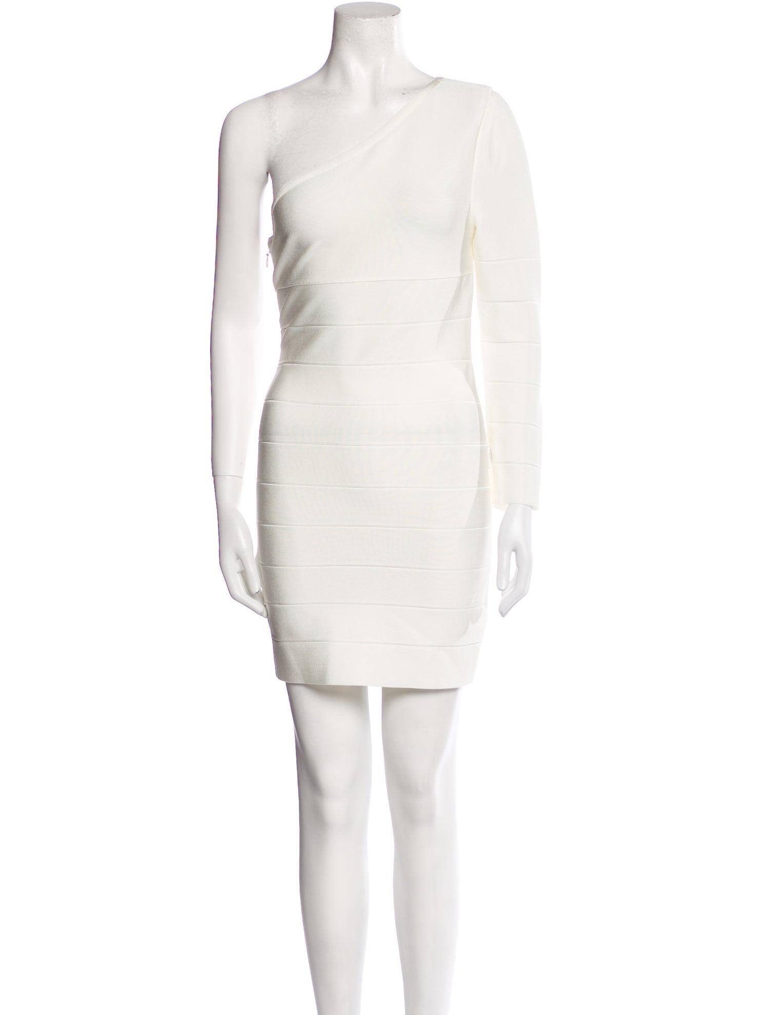 Herve Leger One-Shoulder Mini Dress