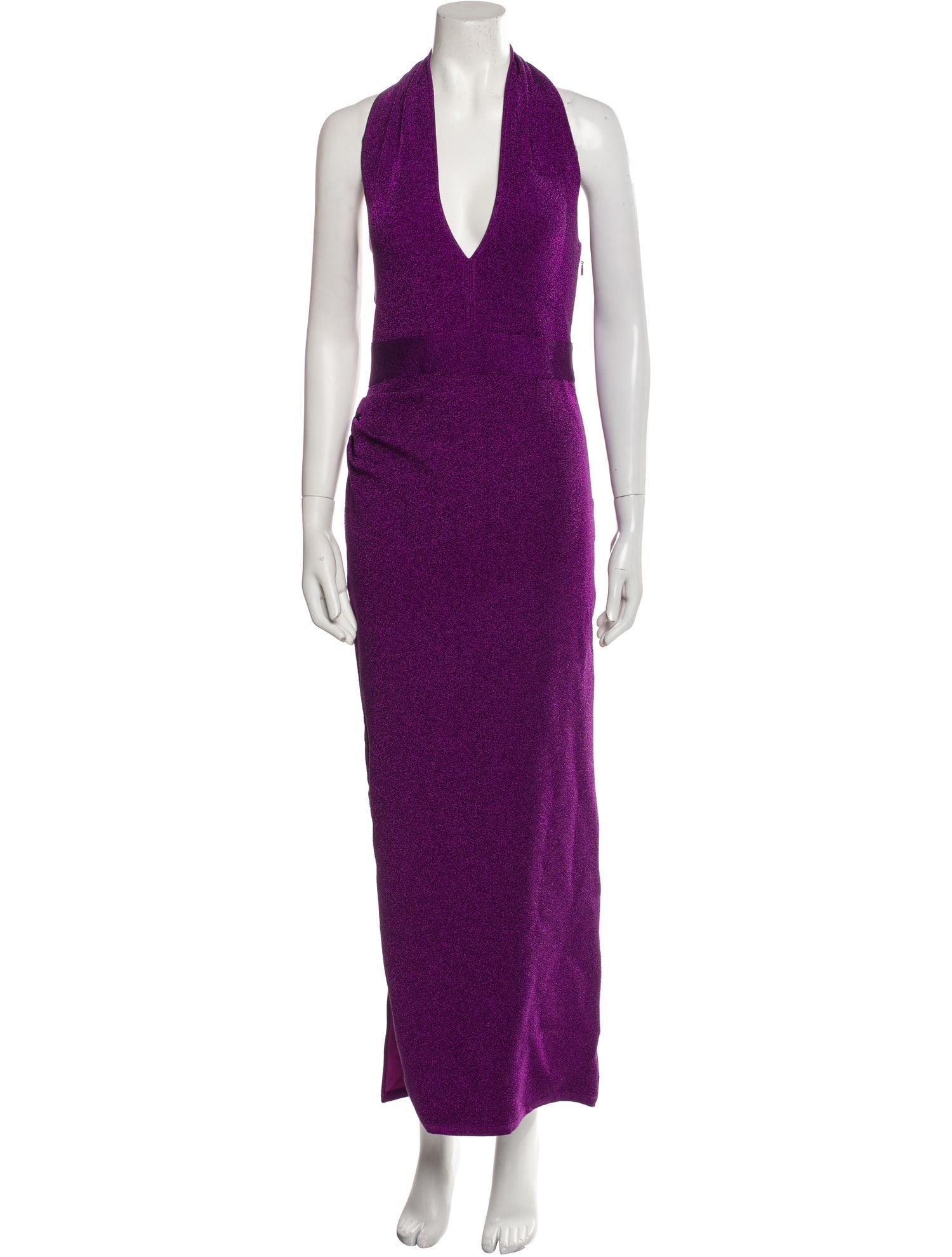 Herve Leger V-Neck Long Dress