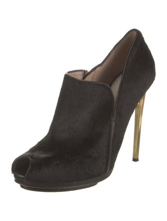 Herve Leger Ponyhair Mules