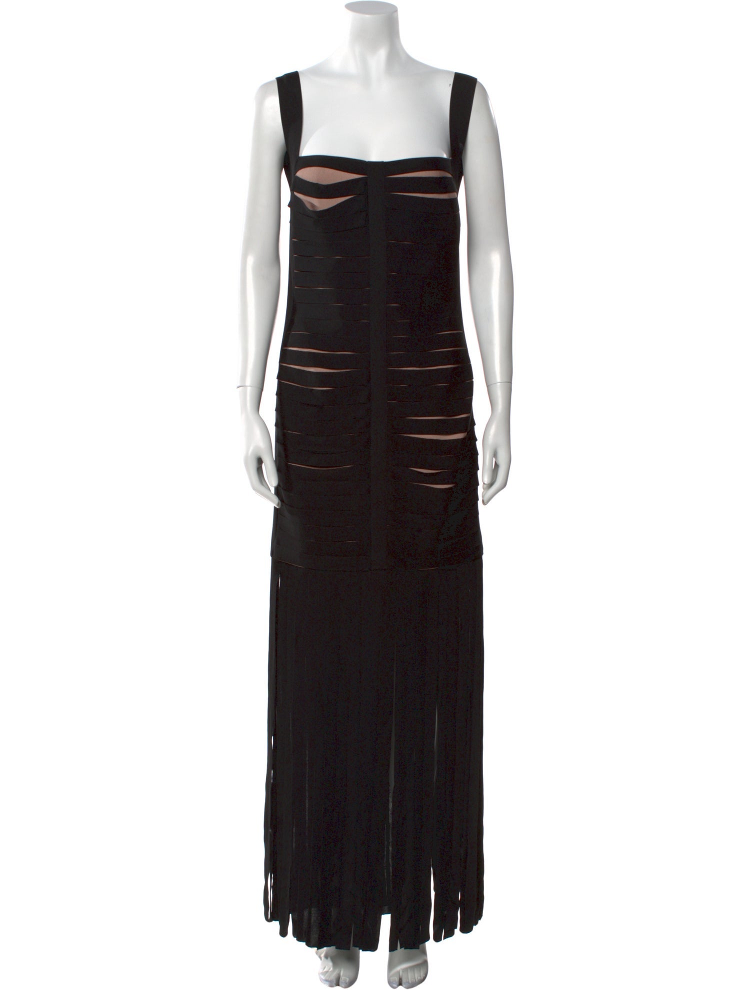 Herve Leger Square Neckline Long Dress