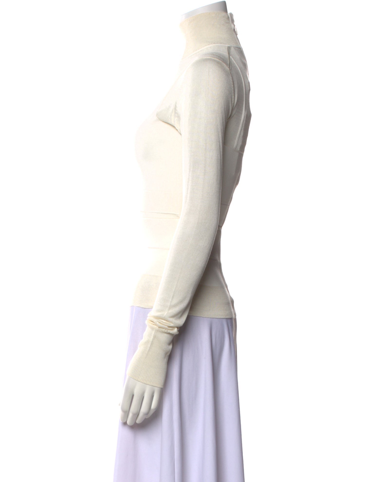 Herve Leger Turtleneck Long Sleeve Sweatshirt