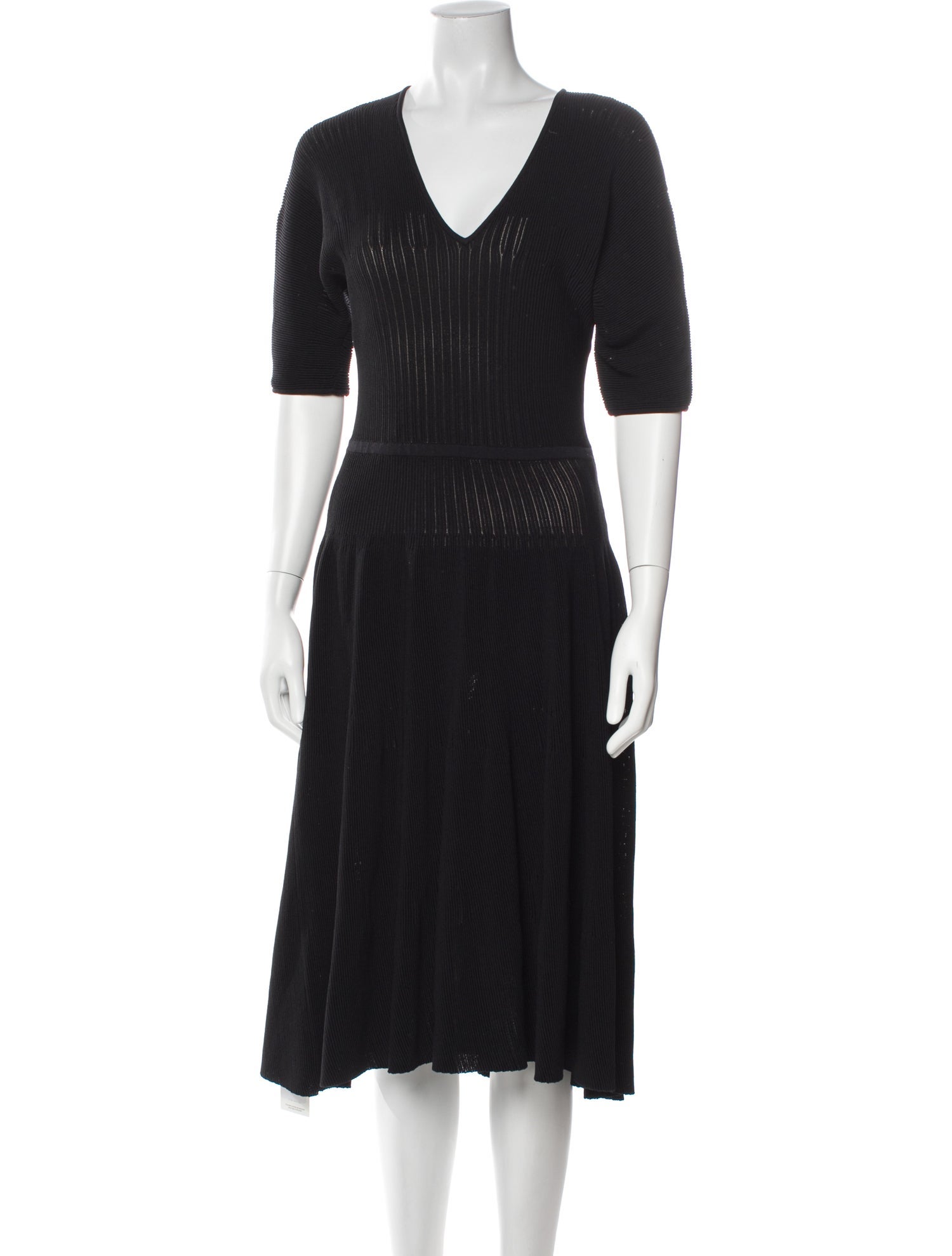 Herve Leger V-Neck Midi Length Dress