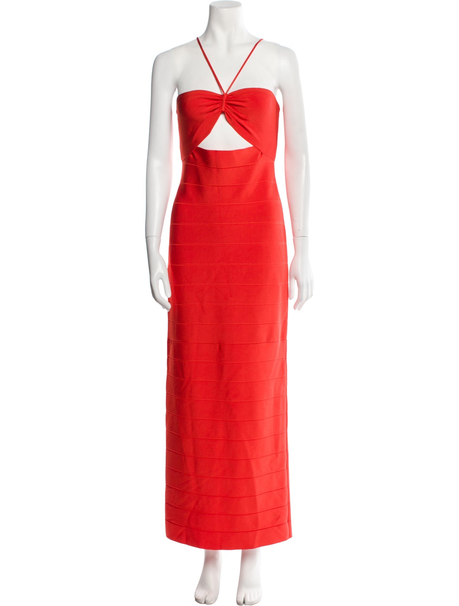 Herve Leger Halterneck Long Dress w/ Tags