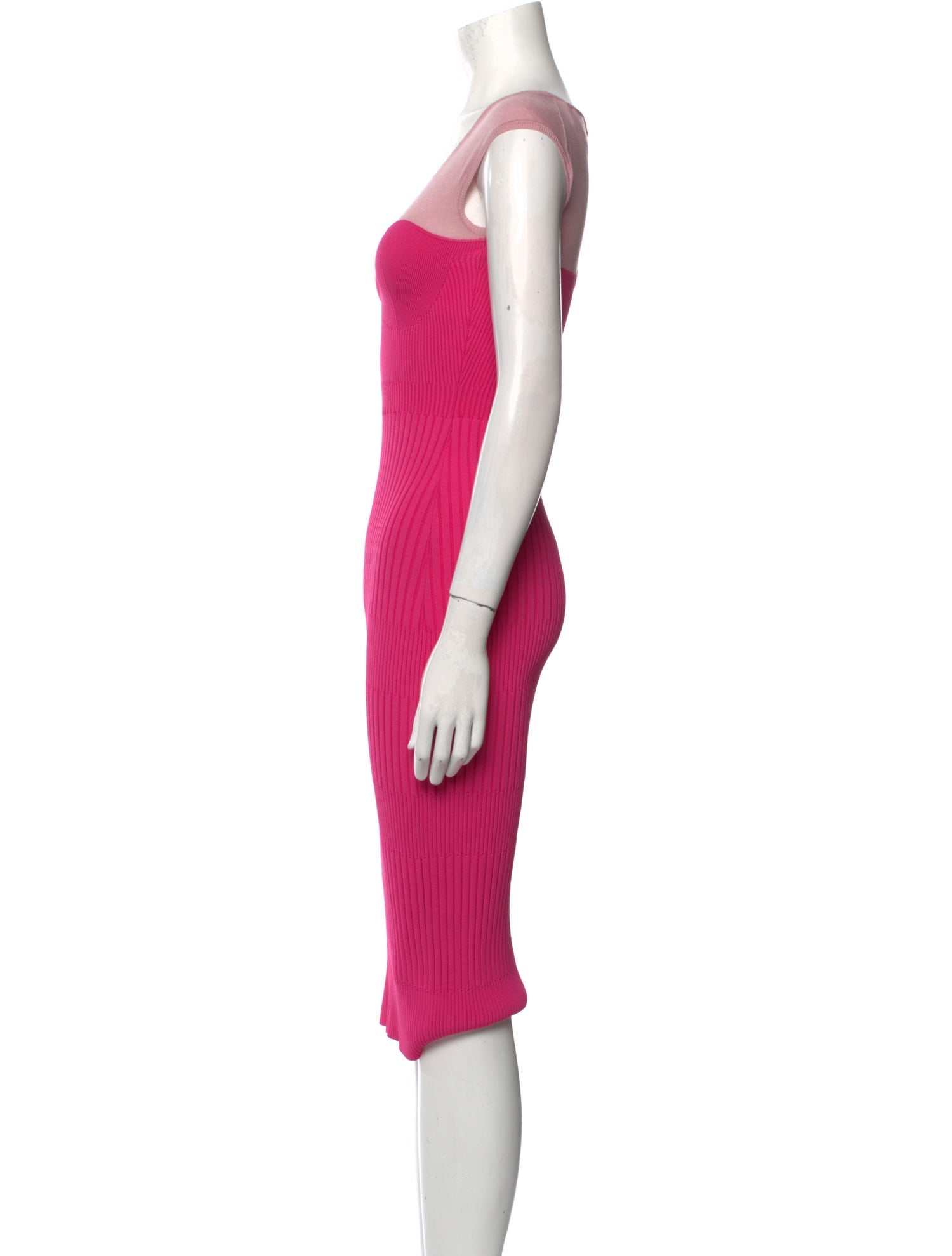 Herve Leger V-Neck Midi Length Dress