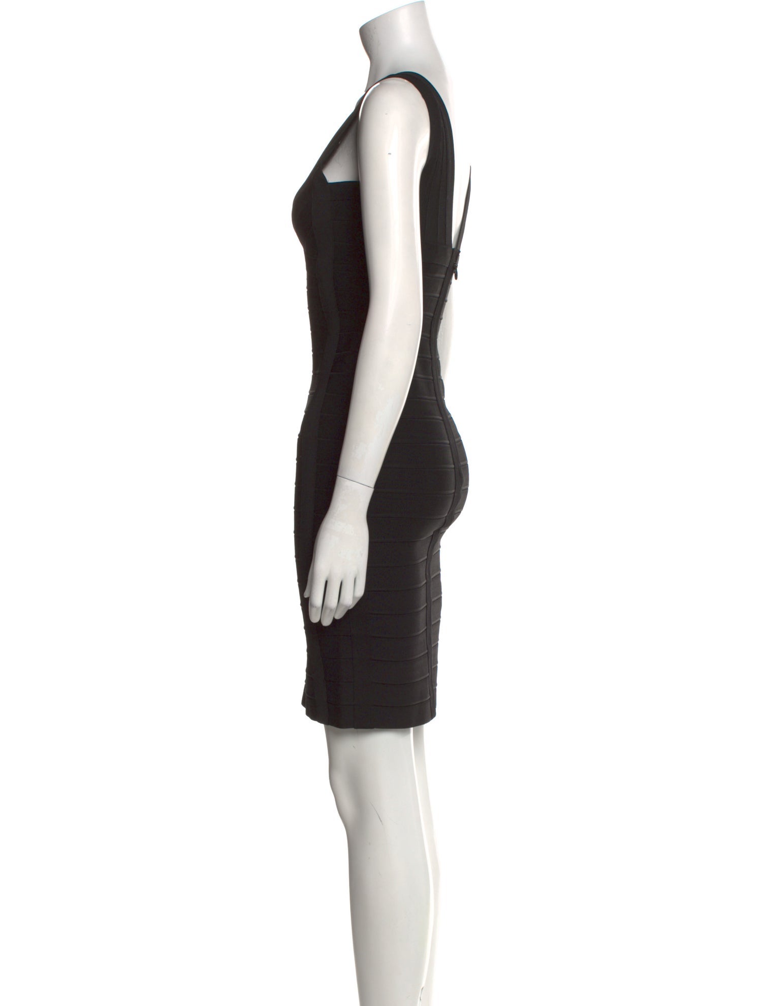 Herve Leger V-Neck Mini Dress