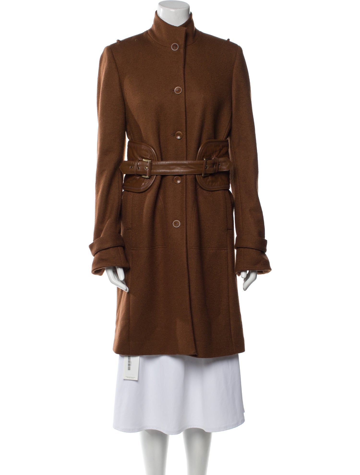 Herve Leger Wool Trench Coat