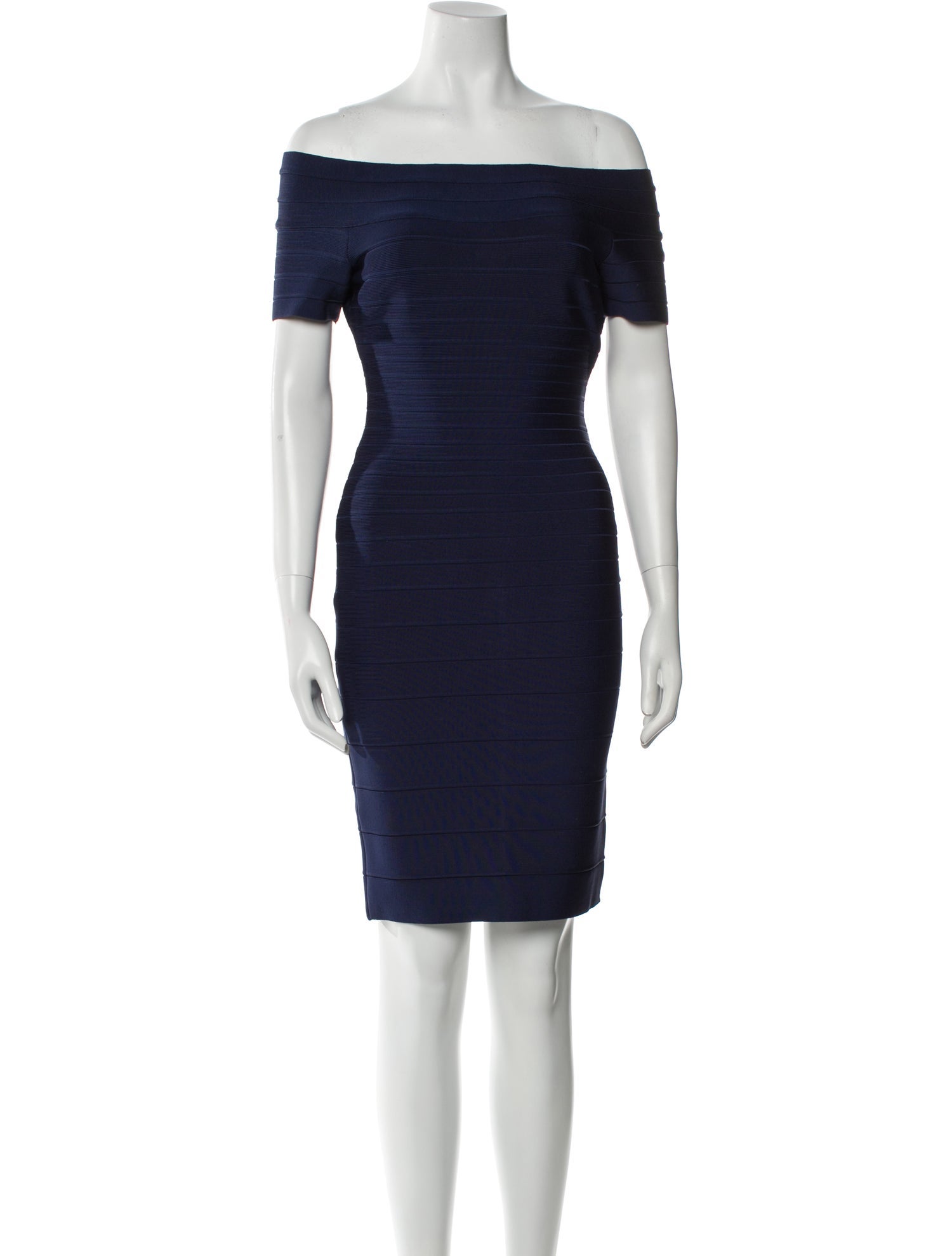 Herve Leger Off-The-Shoulder Mini Dress