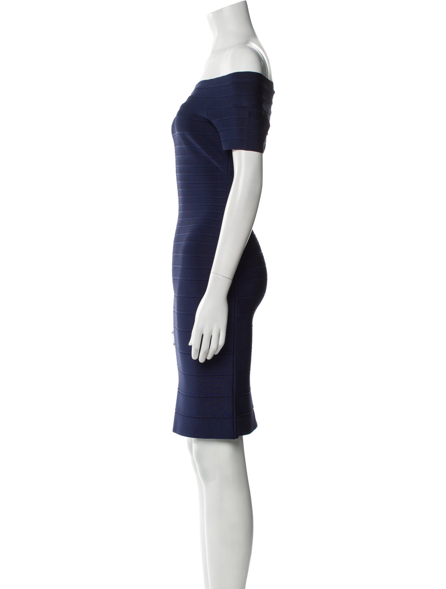 Herve Leger Off-The-Shoulder Mini Dress