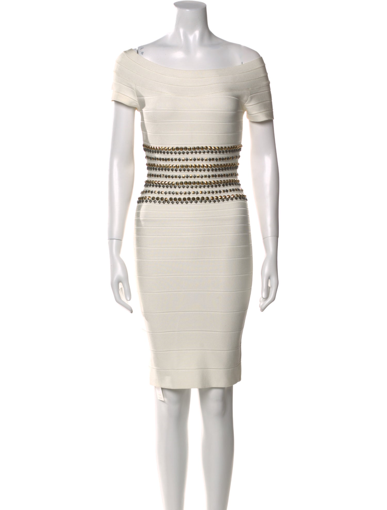 Herve Leger Carmen Studded Bandage Dress Mini Dress