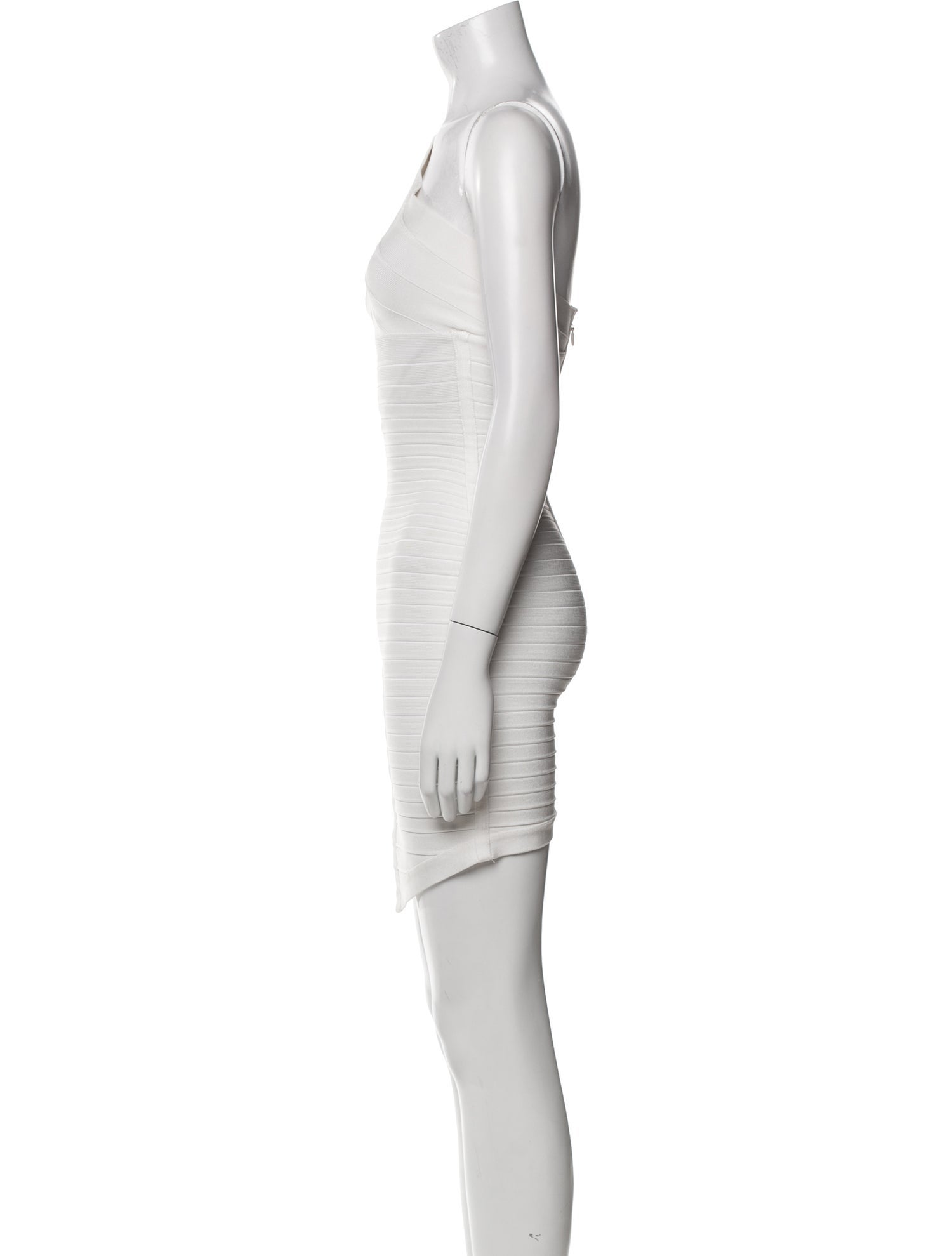 Herve Leger One-Shoulder Mini Dress