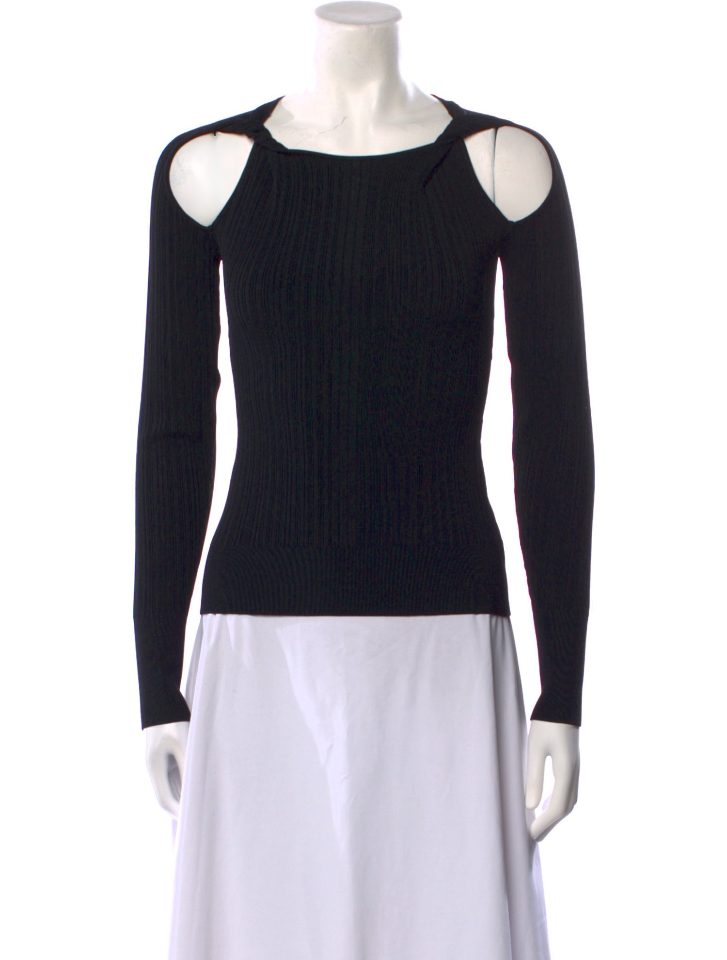 Herve Leger Bateau Neckline Long Sleeve Top