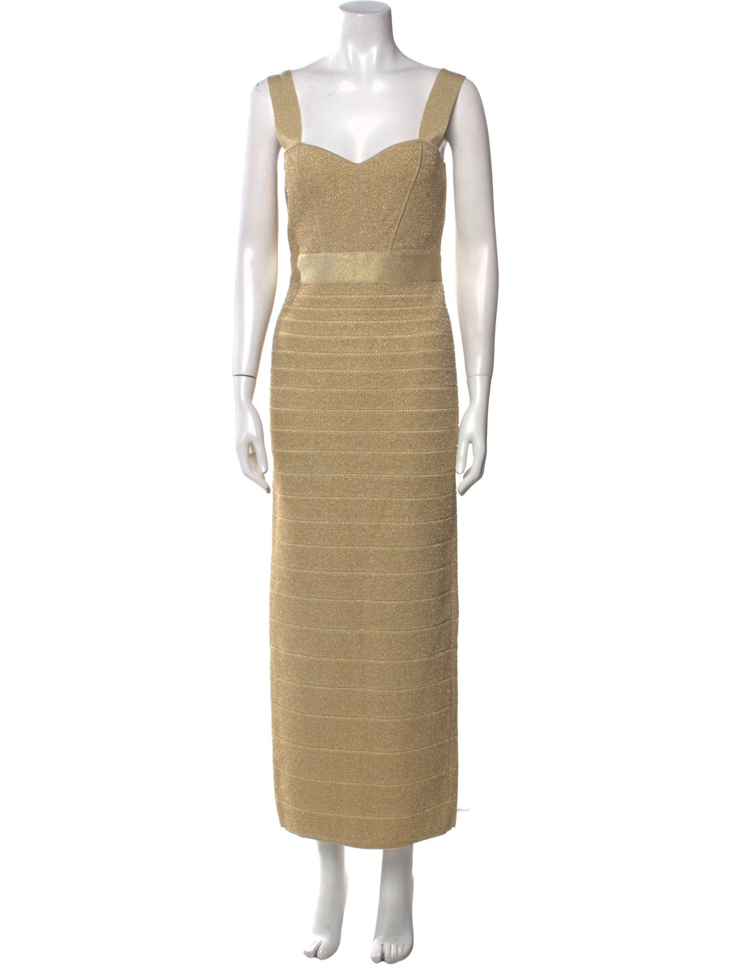Herve Leger Square Neckline Long Dress