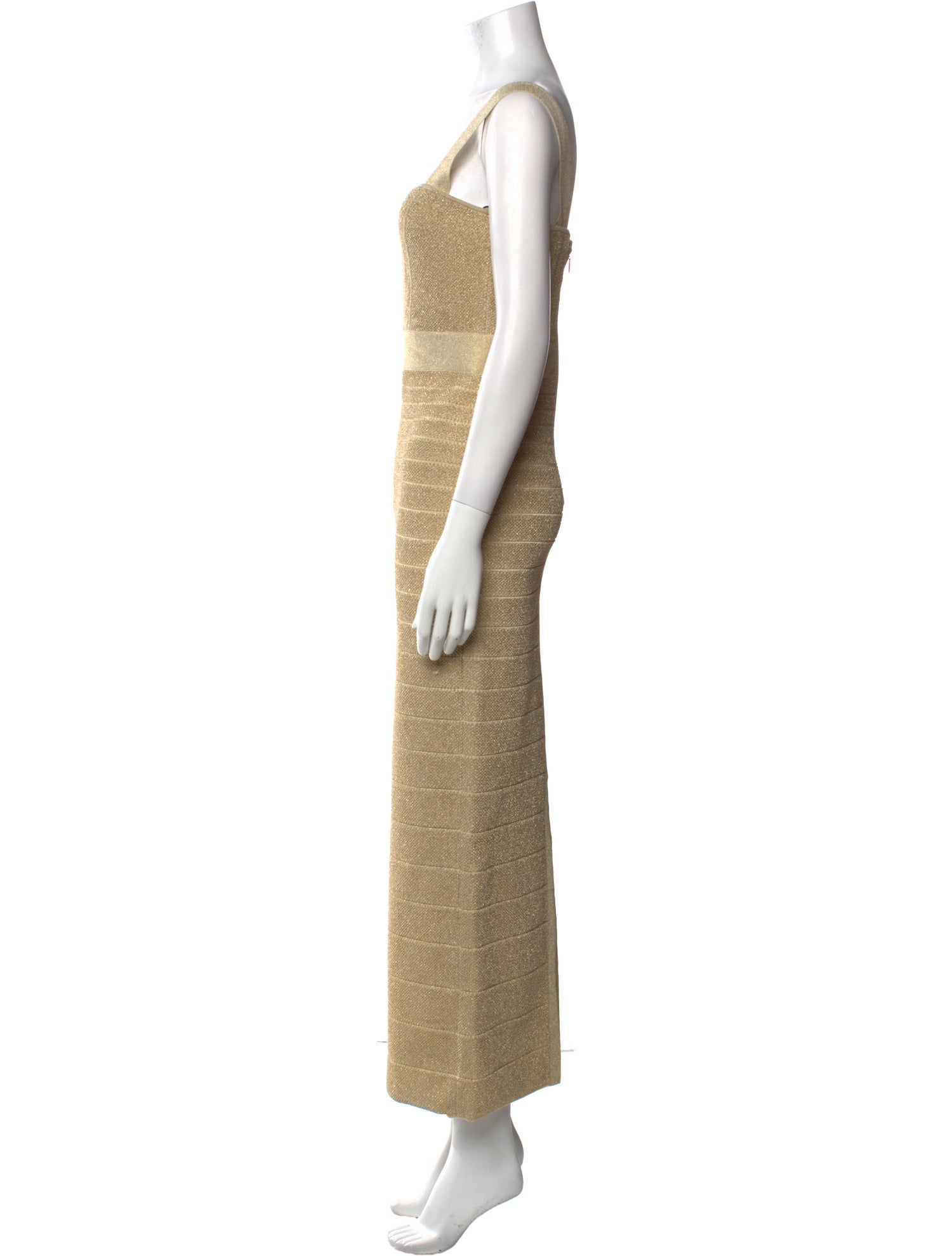 Herve Leger Square Neckline Long Dress