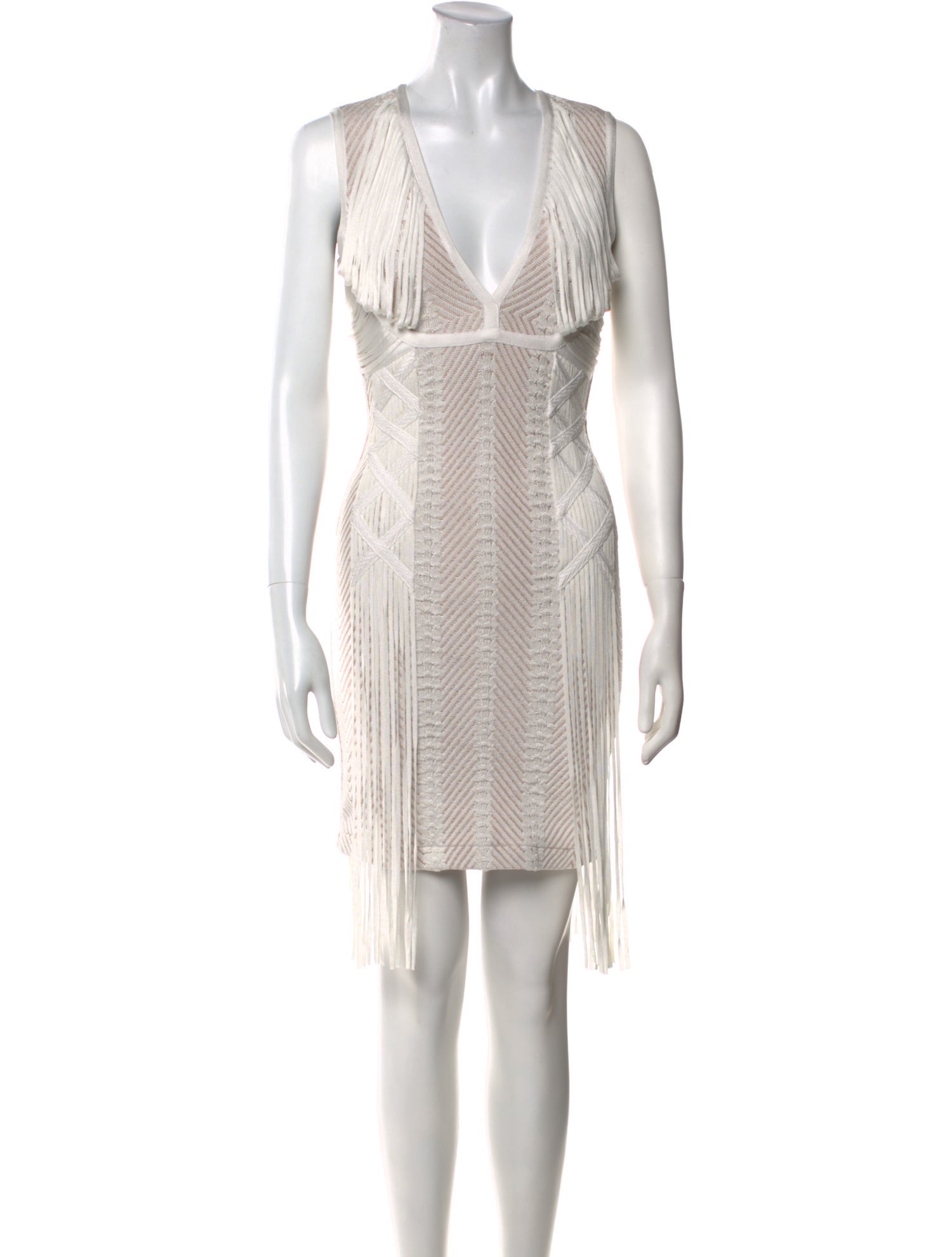 Herve Leger V-Neck Mini Dress w/ Tags