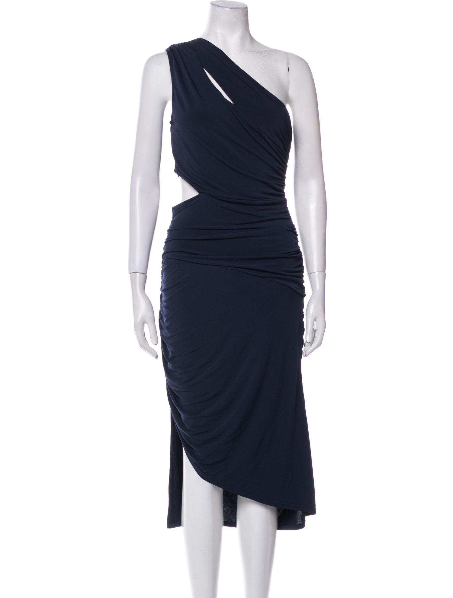 Herve Leger One-Shoulder Knee-Length Dress w/ Tags