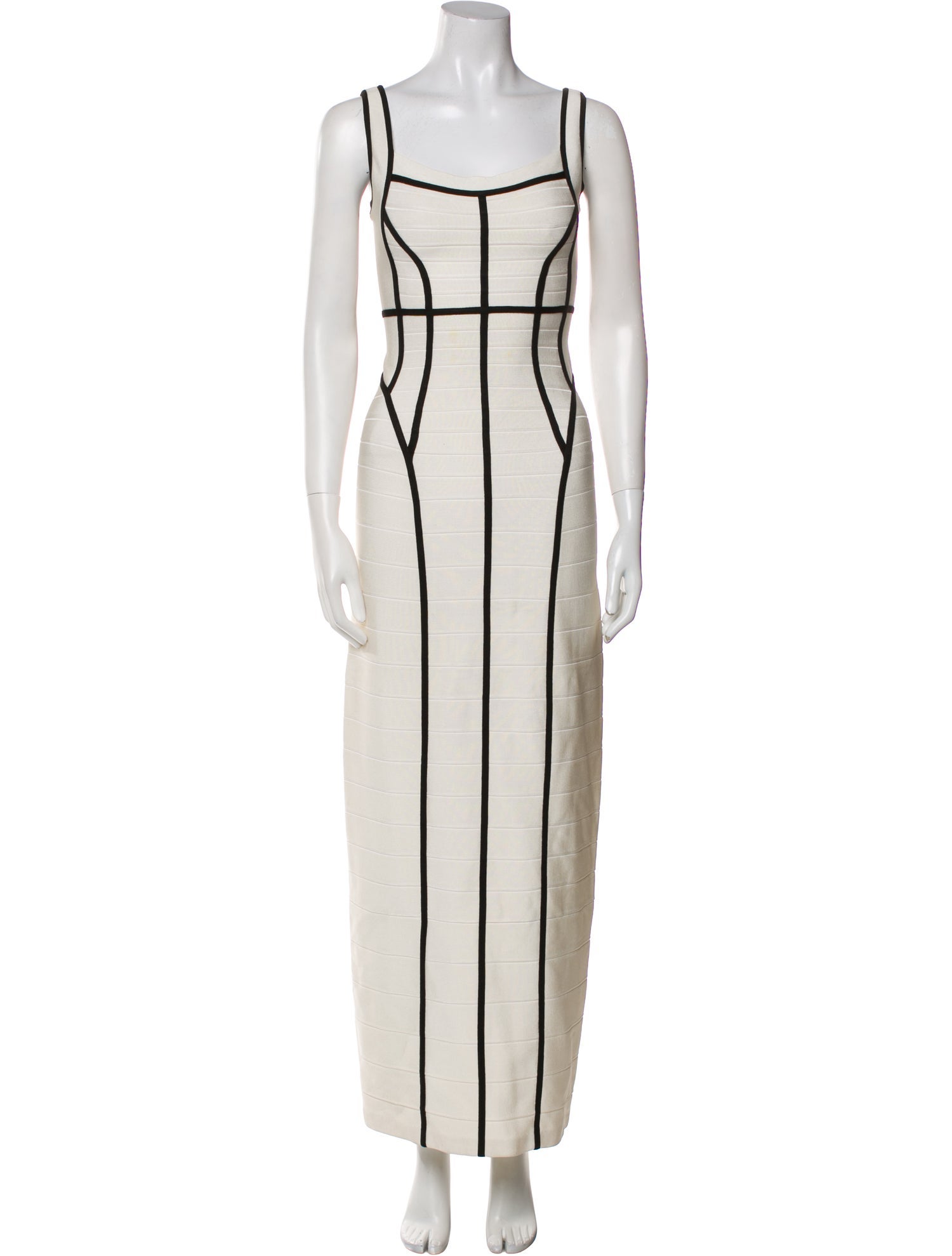Herve Leger Printed Long Dress