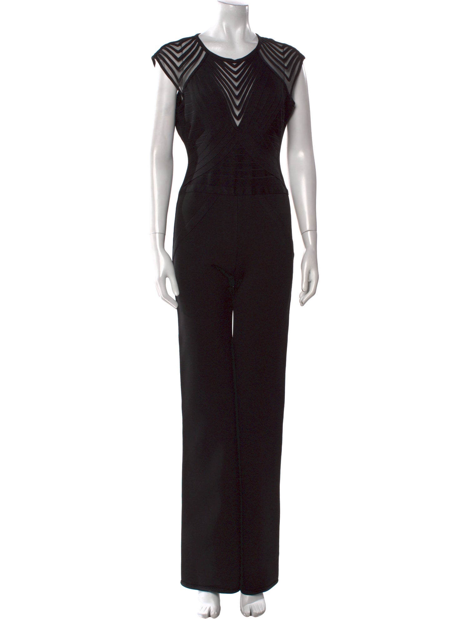 Herve Leger Crew Neck Jumpsuit
