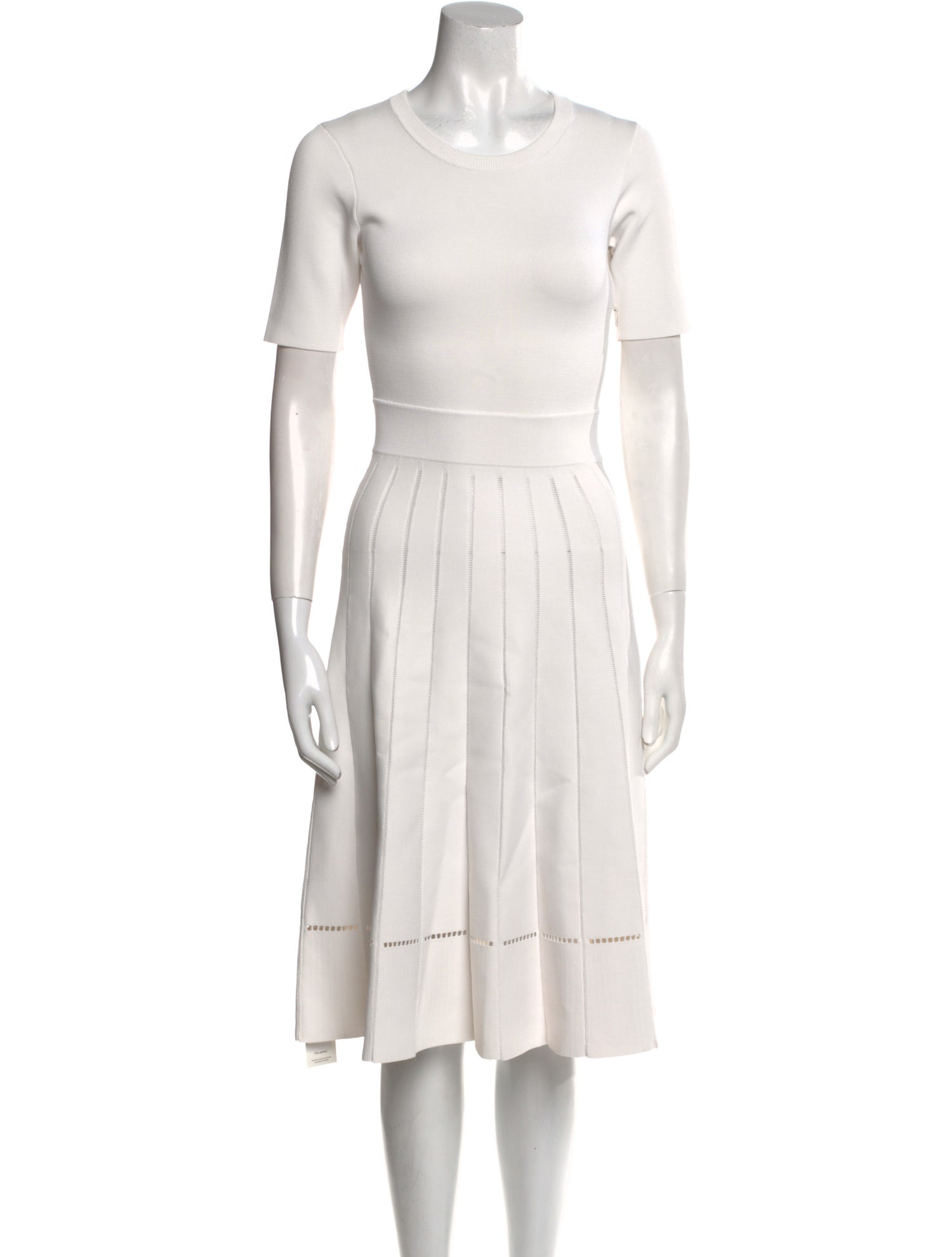 Herve Leger Crew Neck Midi Length Dress