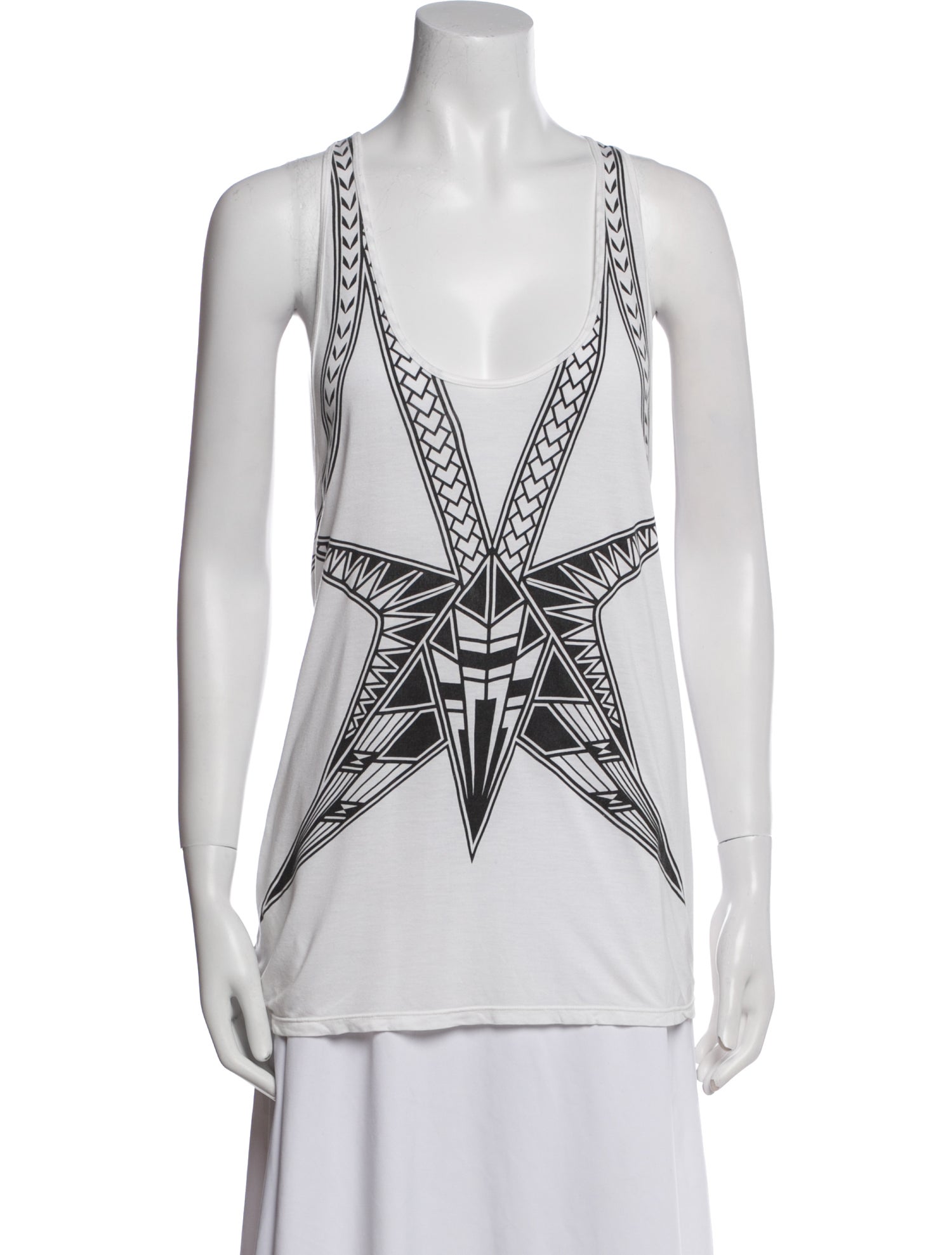 Herve Leger Printed V-Neck Top