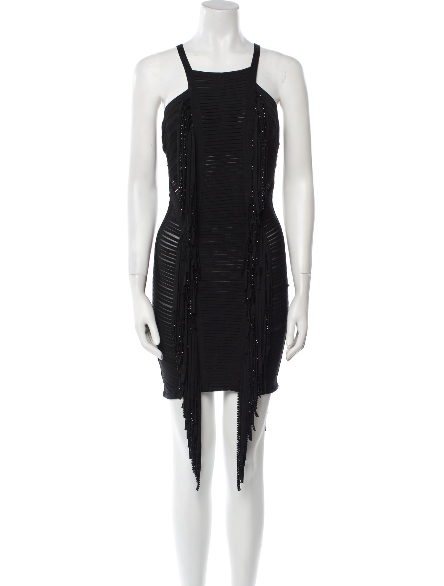 Herve Leger Square Neckline Mini Dress