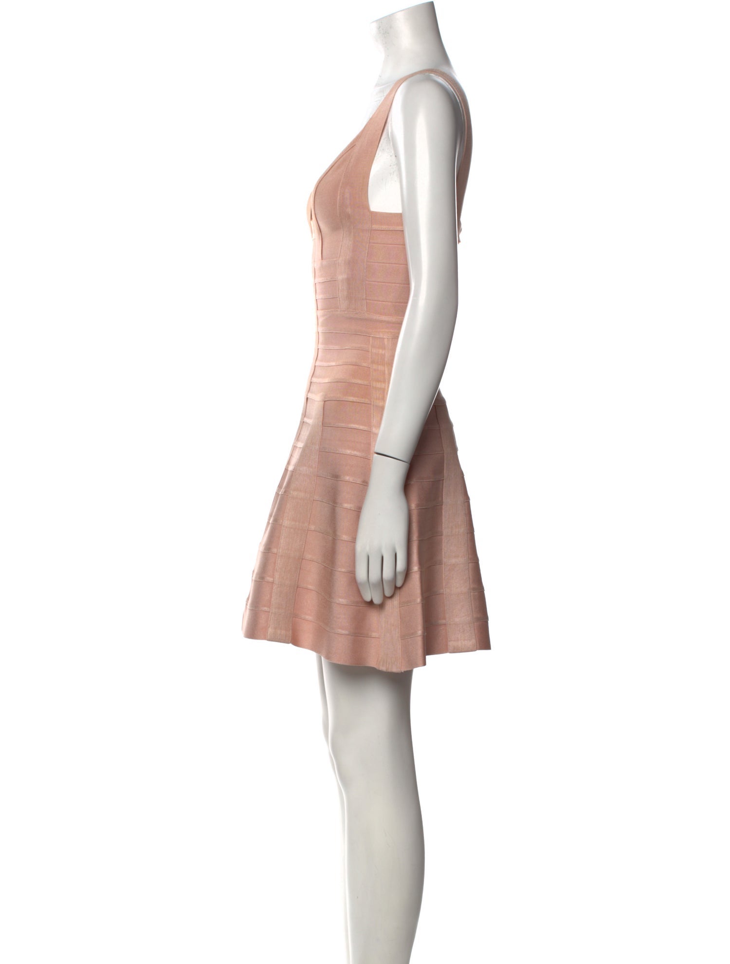 Herve Leger V-Neck Mini Dress