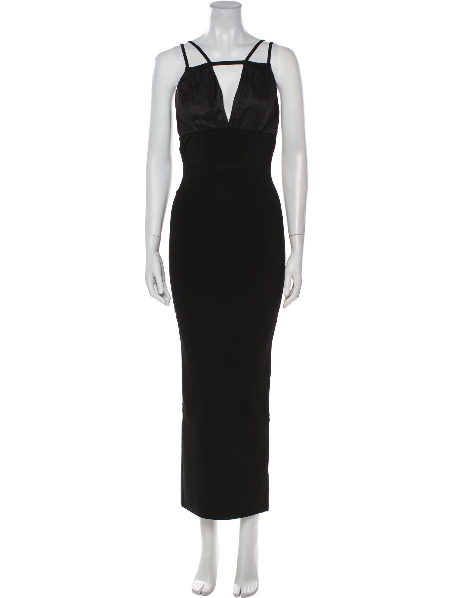 Herve Leger Square Neckline Long Dress