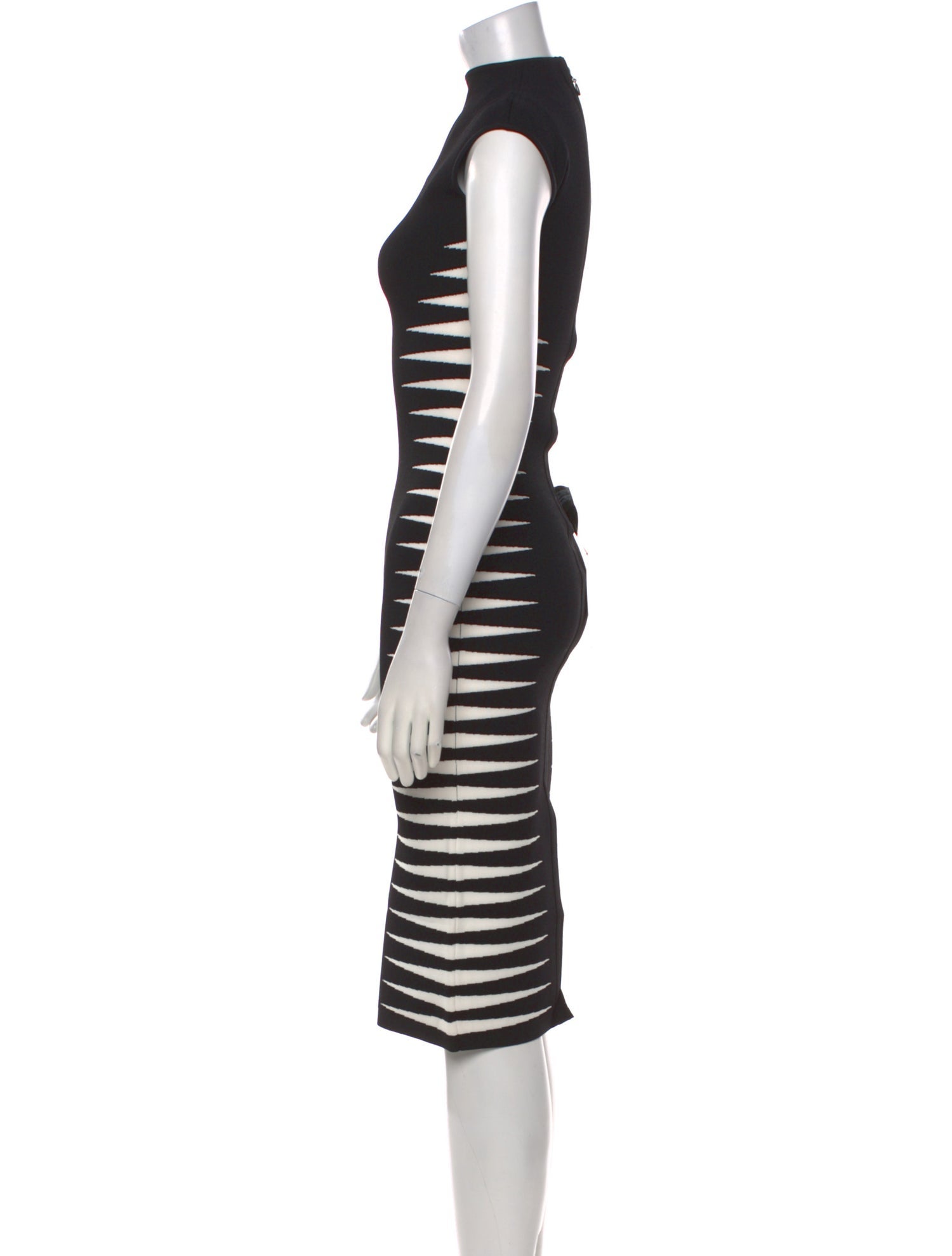 Herve Leger Striped Midi Length Dress w/ Tags